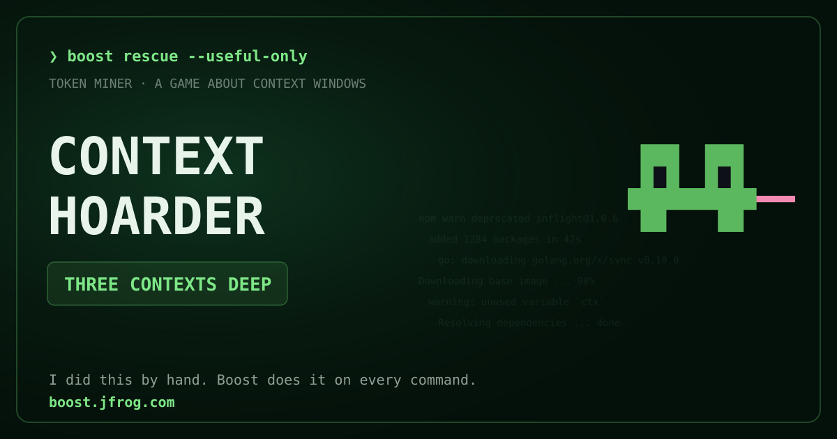 Token Miner rank card: Context Hoarder