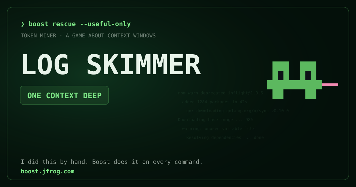 Token Miner rank card: Log Skimmer